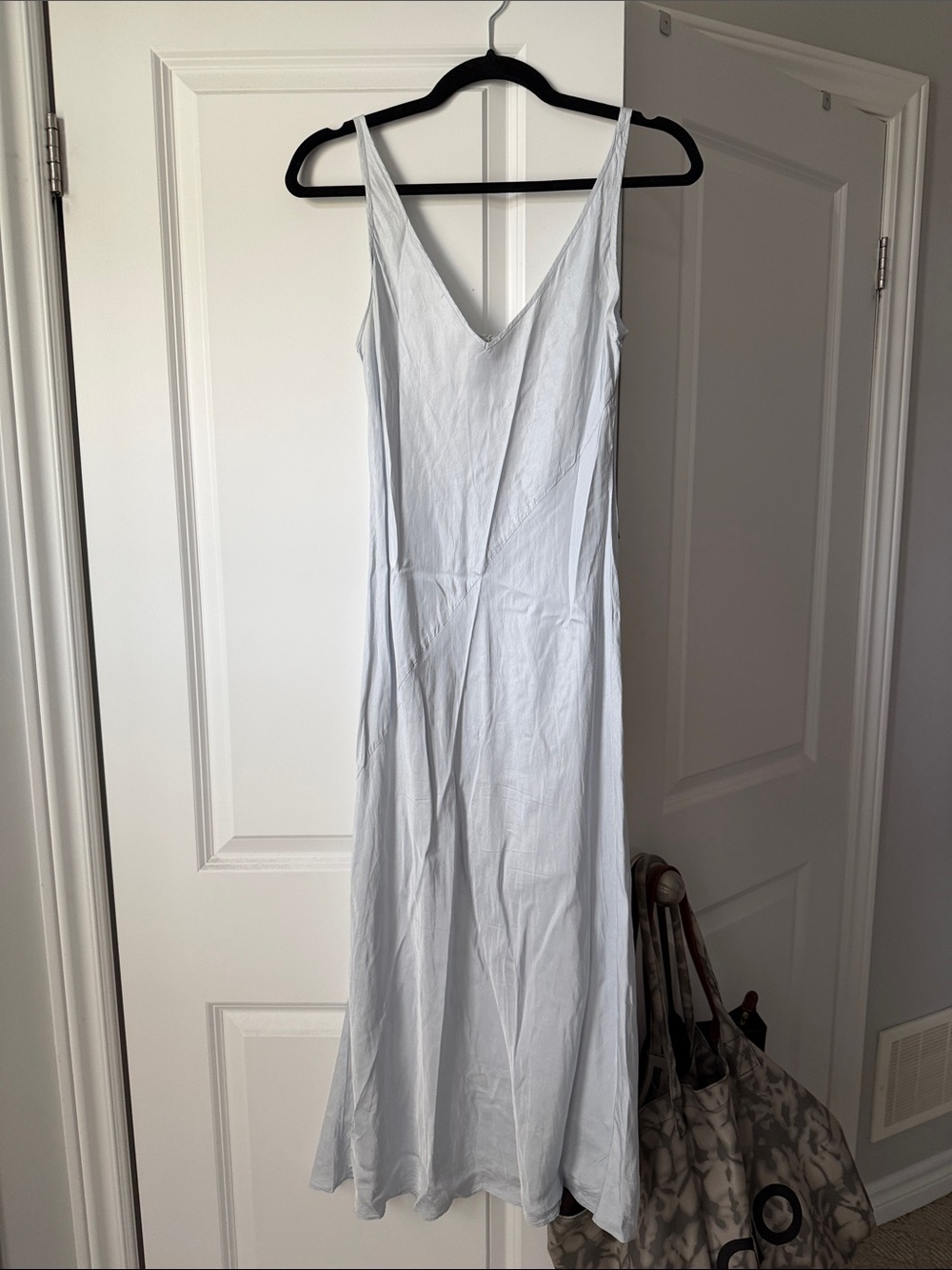 Babaton Pale Blue Slip Maxi Dress